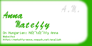 anna mateffy business card